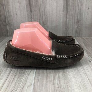 Ugg Slippers Womens 8 Ansley Brown Suede Slip On Shoes